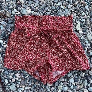 High waisted flowy shorts